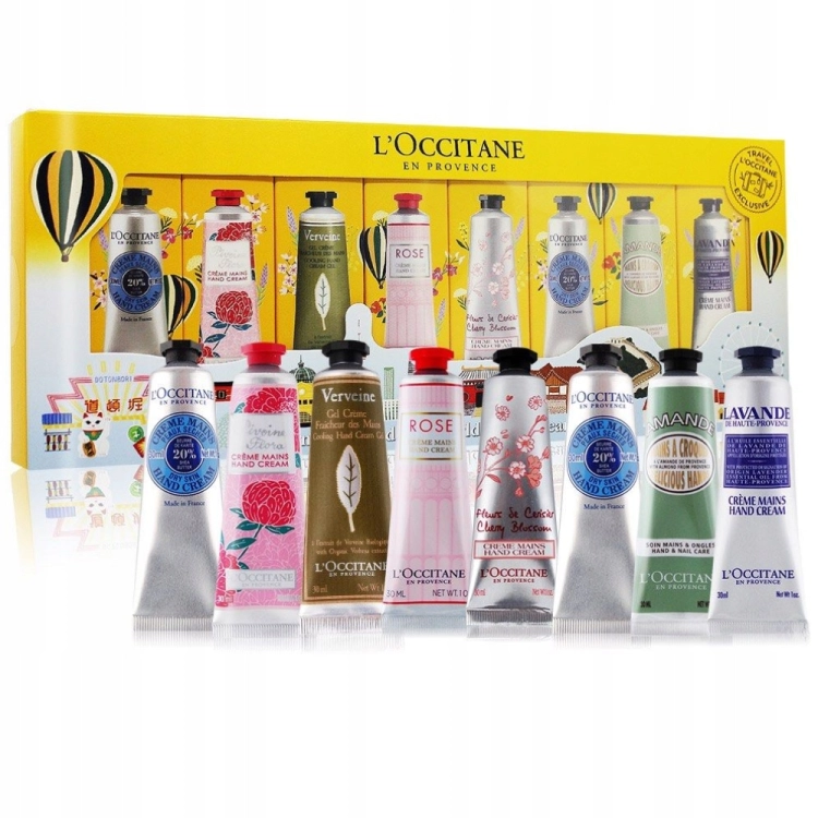 L`OCCITANE ZESTAW KREMÓW DO RĄK - 8 wyjątkowych zapachów