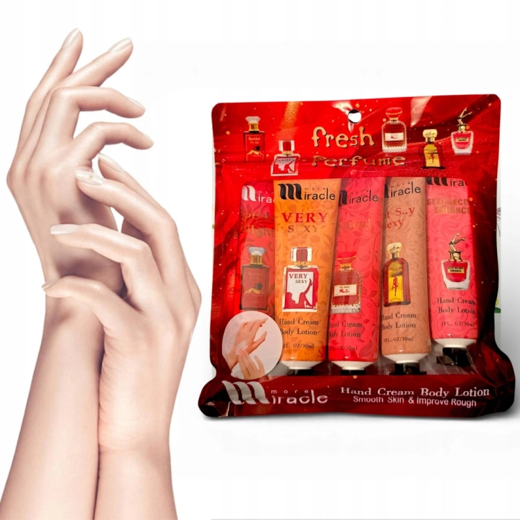 ZESTAW 5szt. (30ml/szt) KREMÓW DO RĄK I CIAŁA (red)